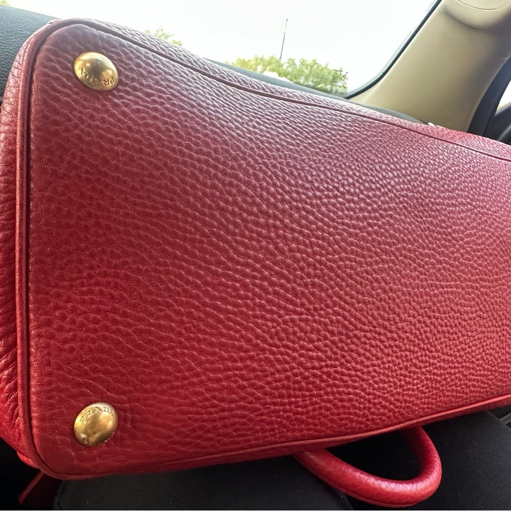 Prada Red Leather Women's Bag - Picture 13 of 15